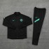 Inter Milan Black Green Soccer Jacket Men's Football Tracksuit Training 2021-2022