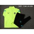 Inter Milan Fluorescent Green High Neck Soccer Jacket Pants Mens Football Tracksuit Uniforms 2021-2022