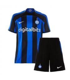 Inter Milan Kids Mini Kits Maillot de football Maillots de football pour jeunes Domicile Uniformes pour enfants 2022-2023