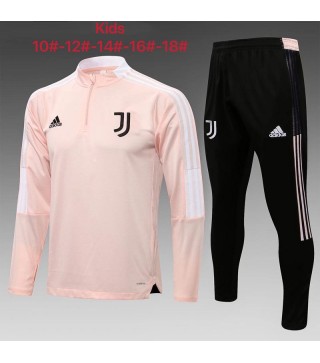 Juventus Kids Pink Soccer Tracksuit Football Sportswear 2021-2022