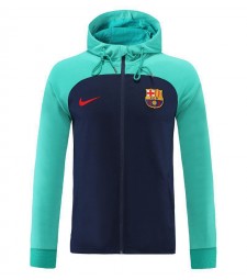 Veste à capuche de football de Barcelone Ensemble de survêtement de football bleu royal vert pour homme 2022-2023