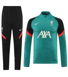 Ensemble de survêtement de football Liverpool Vêtements d'entraînement de football vert pour homme 2022-2023