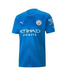 Maillots de football de gardien de but bleu de Manchester City Uniformes de maillots de football pour hommes 2022-2023