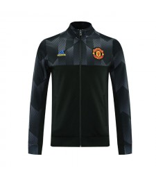 Manchester United Black Soccer Jacket Men's Football Tracksuit Training 2021-2022