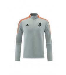 Juventus Grey Soccer Jacket Survêtement de football pour homme Entraînement 2021-2022
